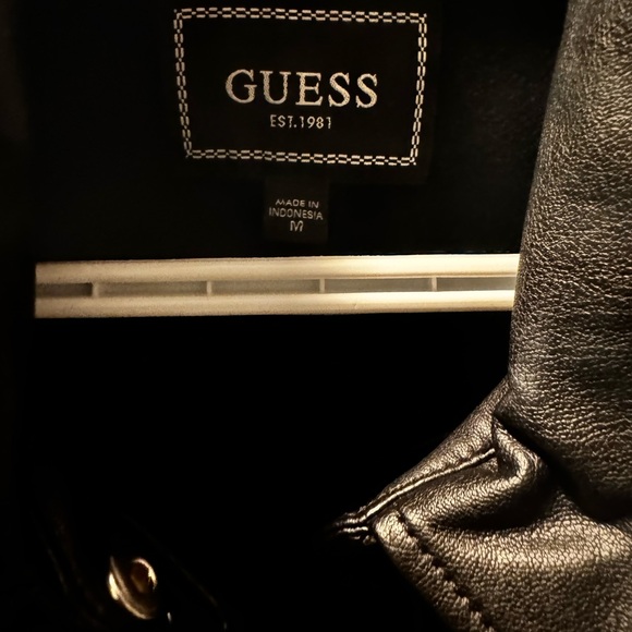 NWOT GUESS LINA FAUX LEATHER SHIRTDRESS - Picture 4 of 4